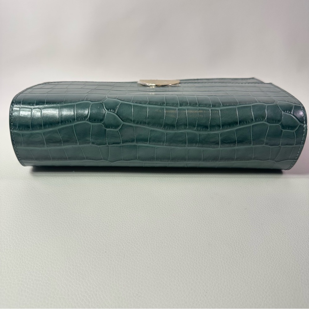 NEW JASON WU ORBIT SAGE LEAF GREEN LEATHER CROC EMBOSSED BAG AUTHENTIC - Picture 10 of 16